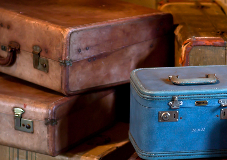 Old packing metal boxes